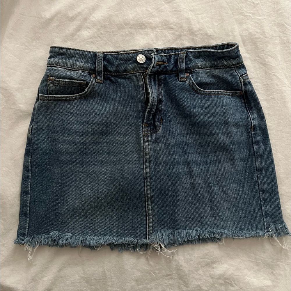 PacSun Dark Wash Denim Mini Skirt